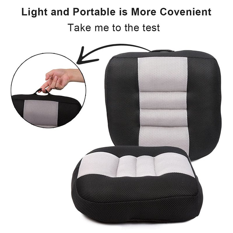Srutirbo Car Booster Seat Cushion Raise The Height for Short People Driving Hip (Tailbone) and Lower Cack Fatigue Relief Suitable for Trucks  Cars  SUVs  Office Chairs  Wheelchairs (Black and Gray) - Image 4